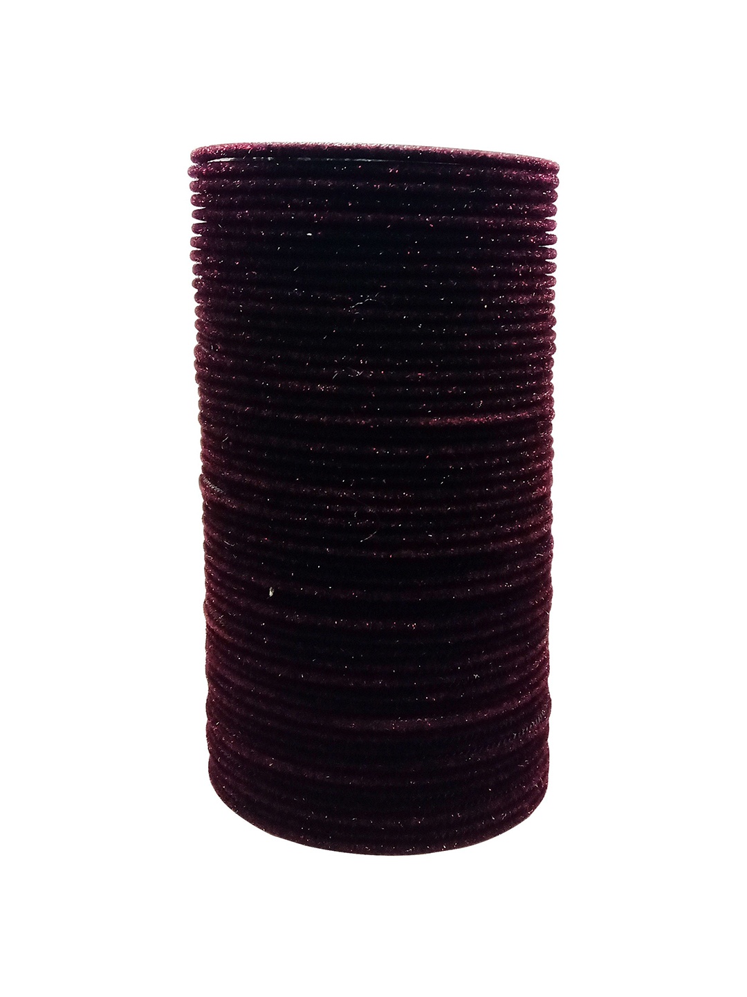 

CHRISHAN Set Of 48 Velvet Bangles, Brown