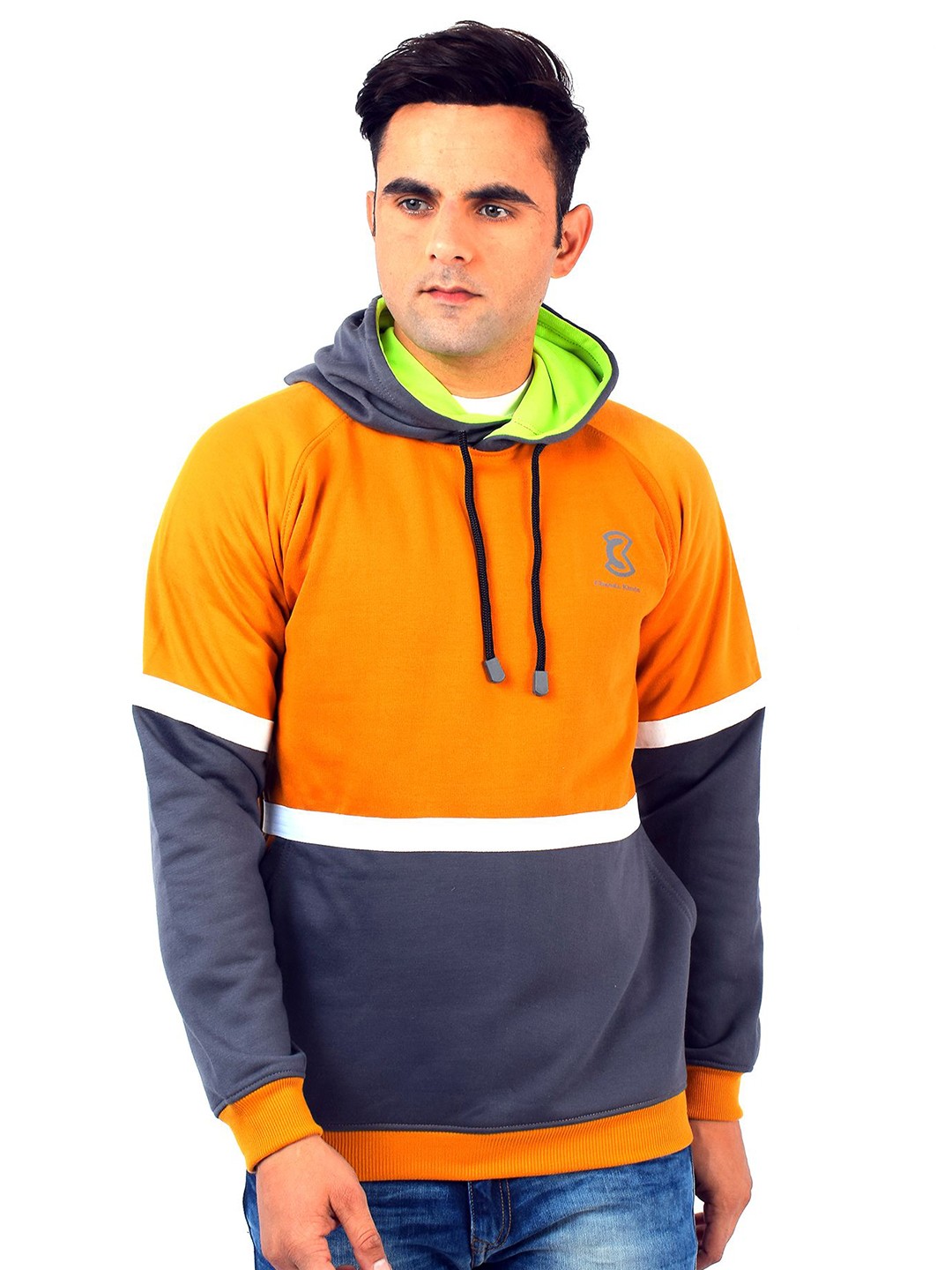 

Chanda Khuba Men Hooded Sweatshirt, Mustard