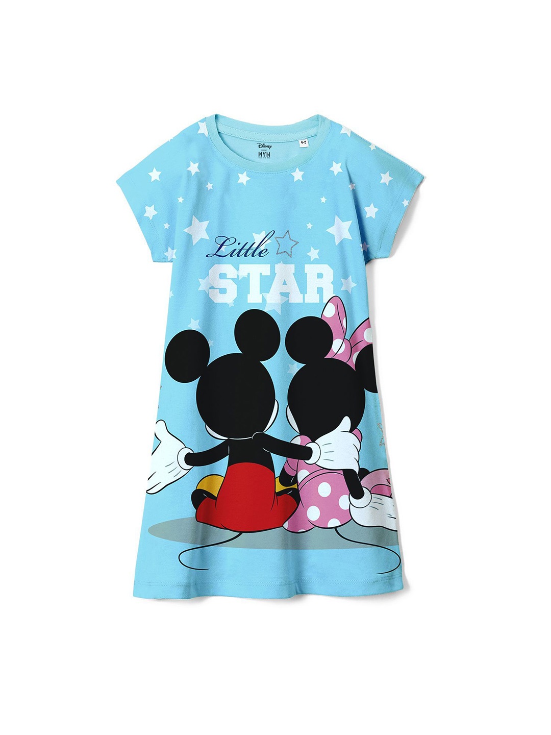 

Wear Your Mind Girls Graphic Printed A-Line Dress, Blue