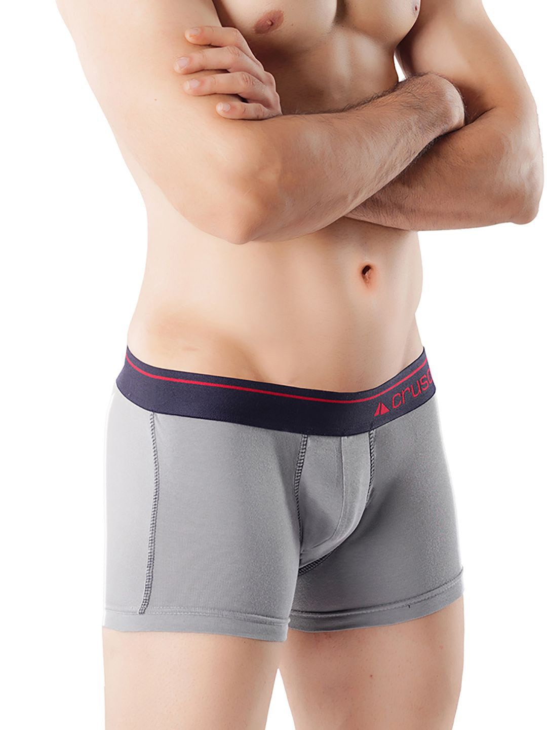 

Crusoe Men Pack Of 2 Antimicrobial Cotton TrunksCRU-1016-136, Silver