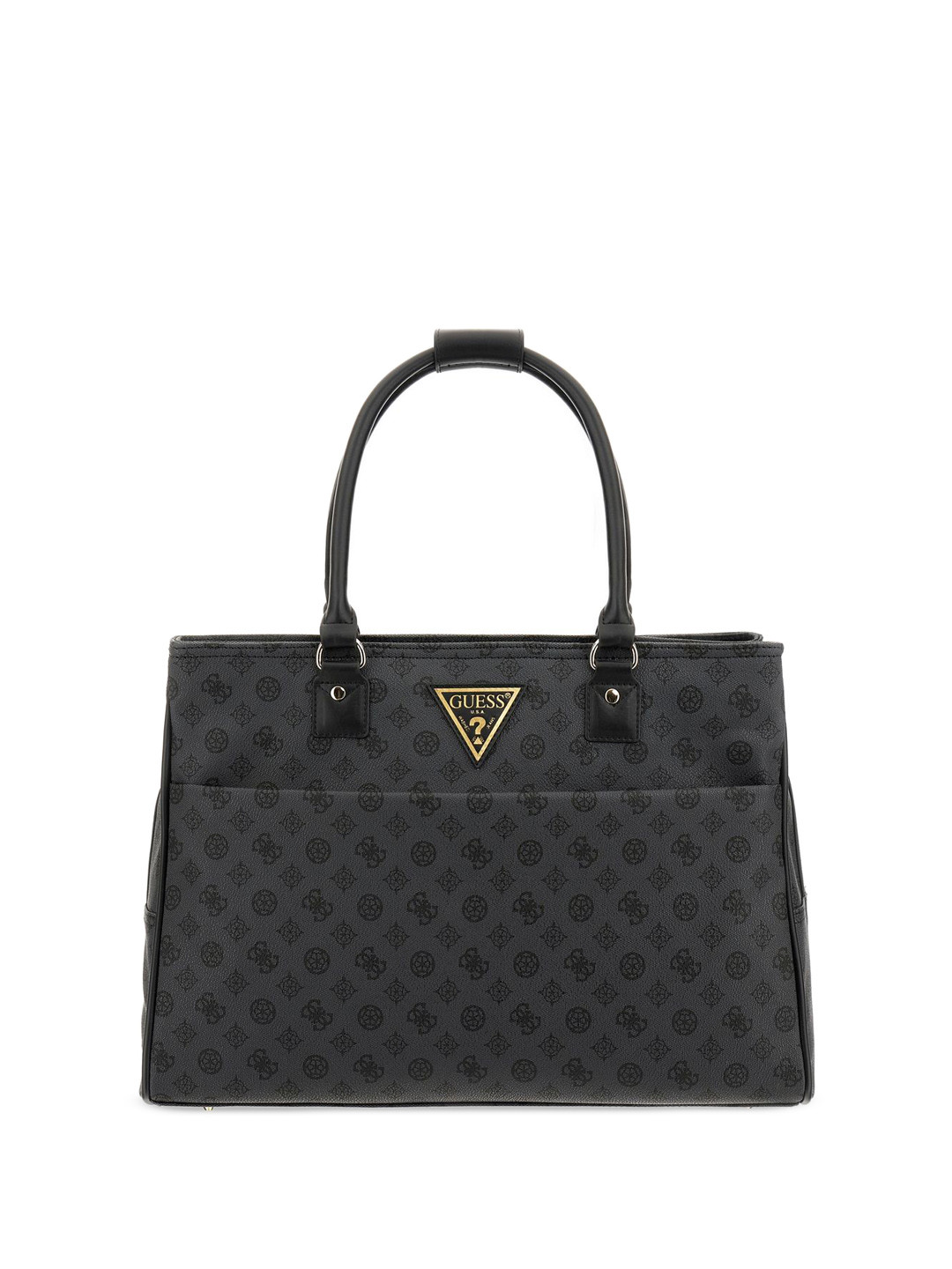 

GUESS Women Graphic Printed Structured Shoulder Bag, Grey