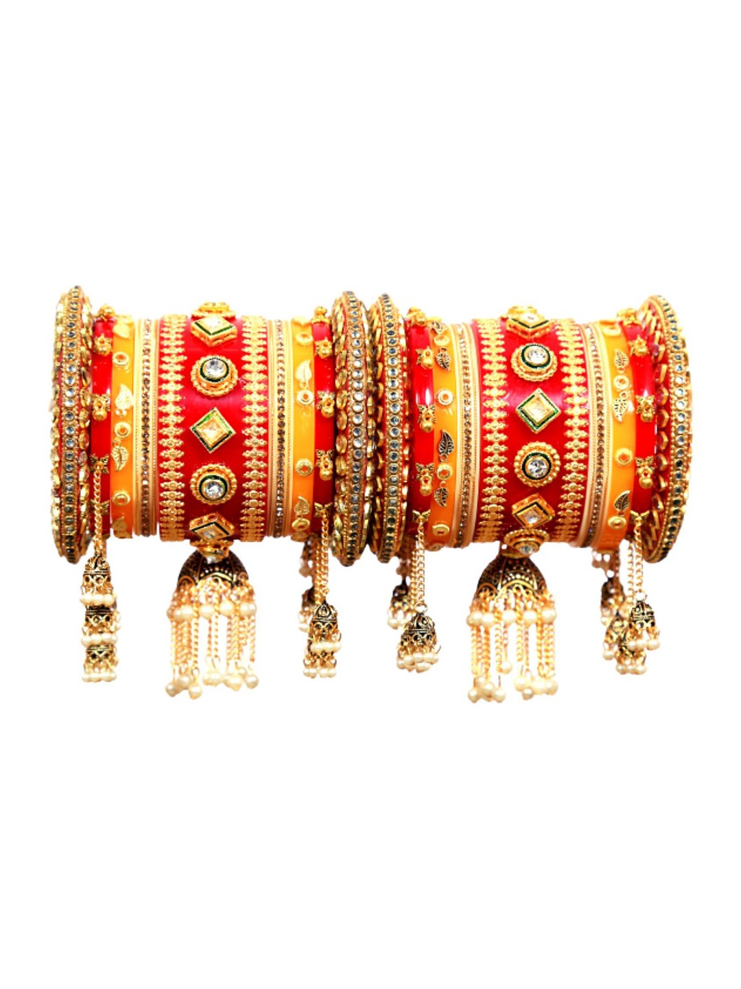 

Align Set Of 2 Gold-Plated Stone-Studded Bangles