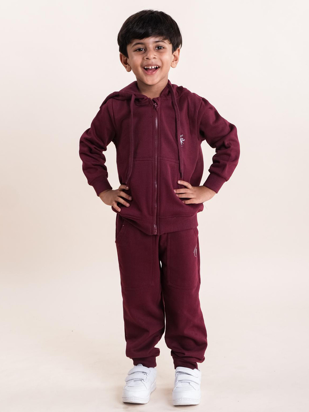 

KiddoPanti Boys Hooded Tracksuits, Maroon