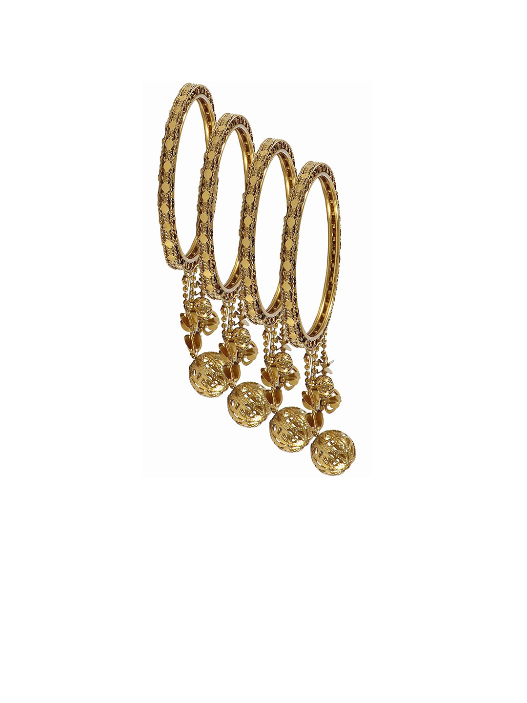 

ZULKA Set of 4 Metal Latkan Kada, Gold