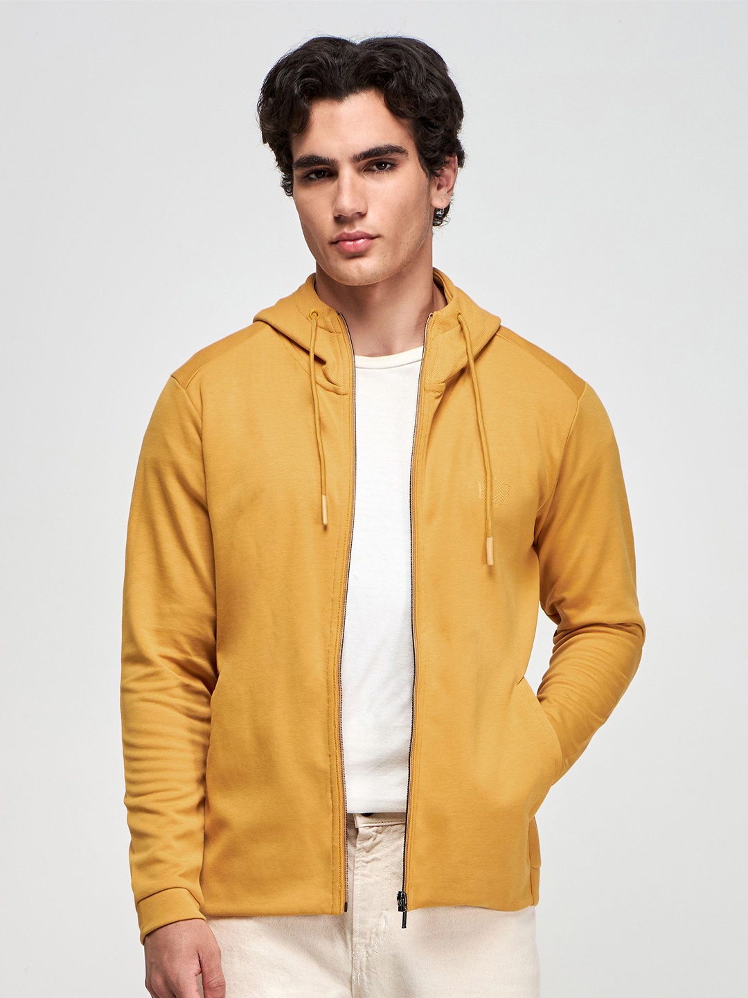 

Red Flame Men Hooded Sweatshirt, Yellow