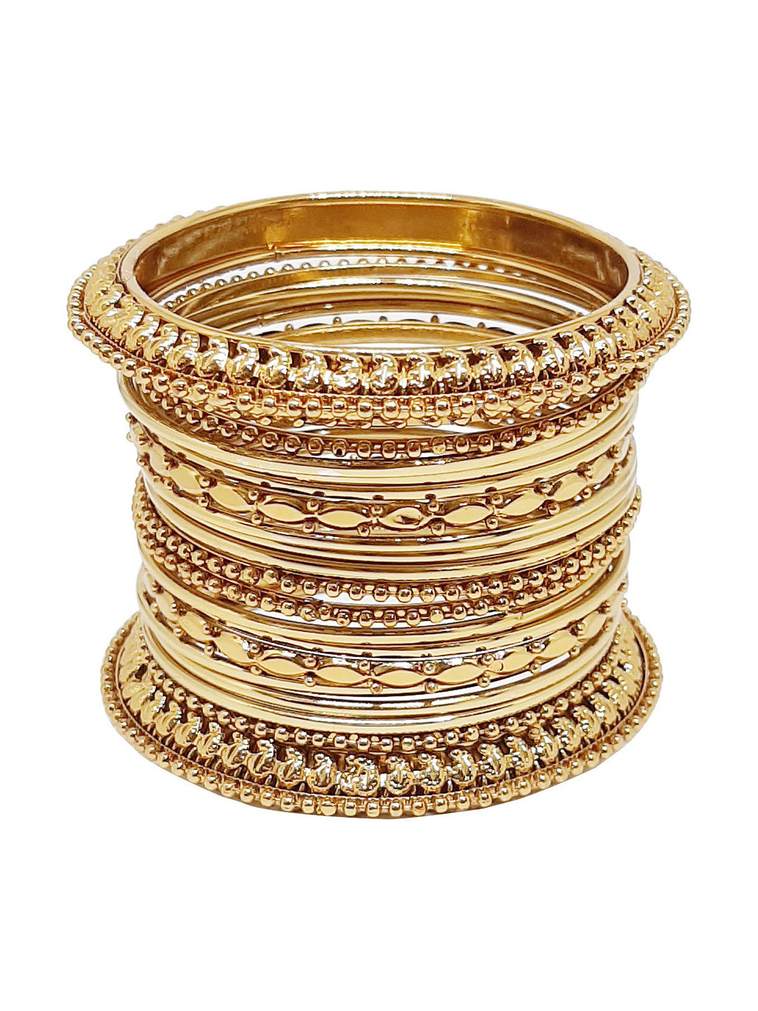 

CHRISHAN Set Of 16 Gold-Plated Bangles