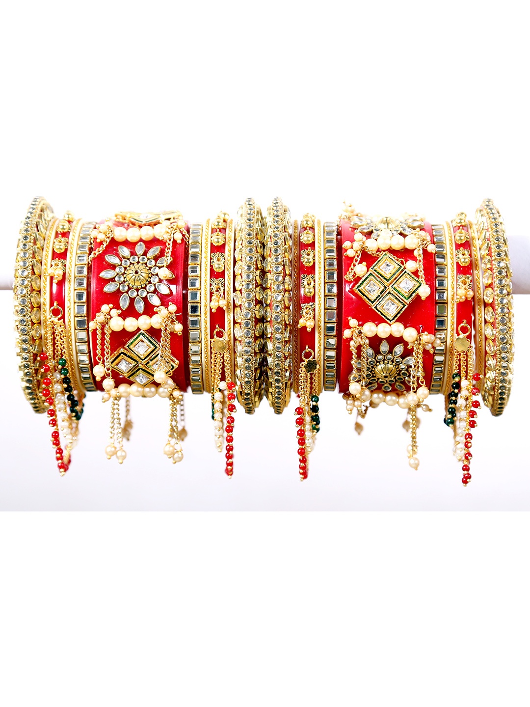 

Align Set Of 2 Gold-Plated Beaded Chuda Bangles