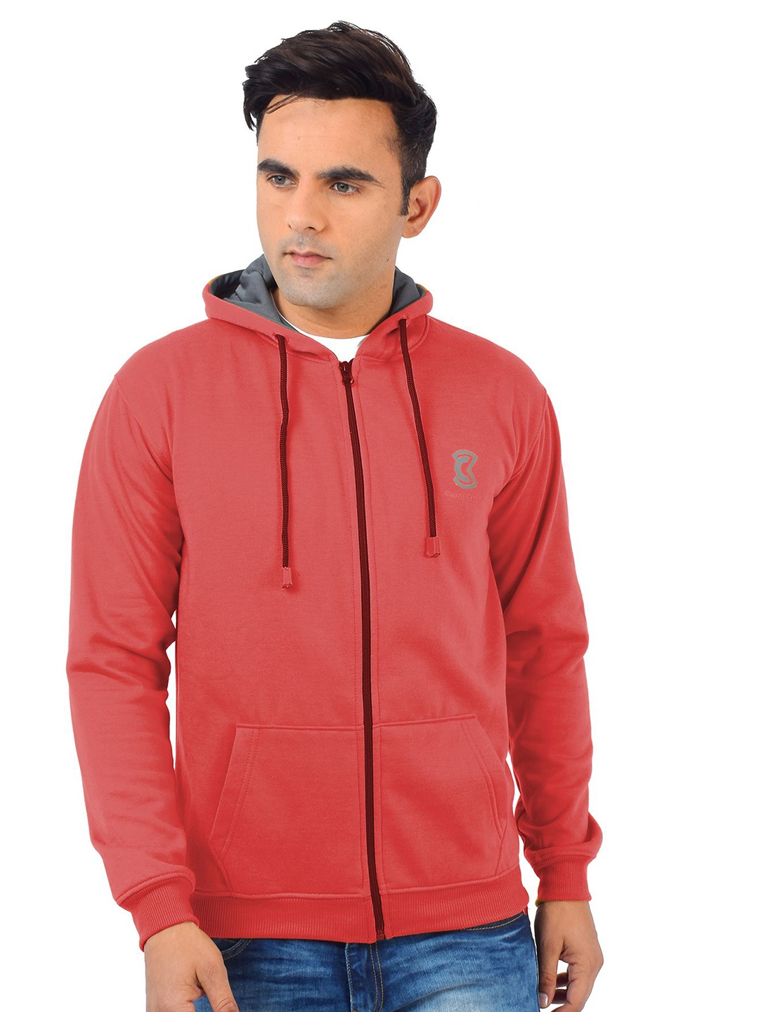 

Chanda Khuba Men Hooded Sweatshirt, Peach