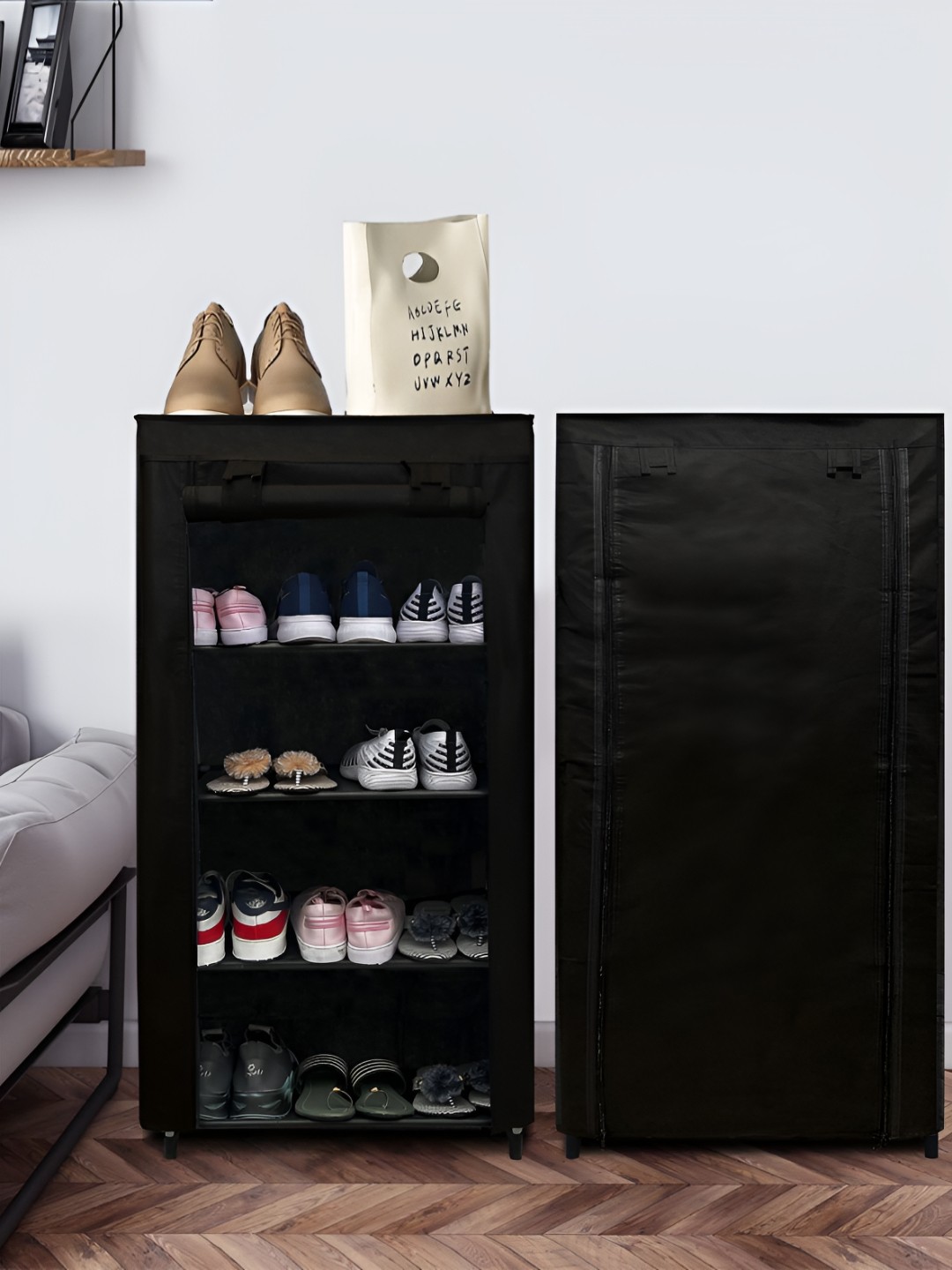 

Rmerchants Black Set of 1 Water Resistant Shoes Organiser Organisers