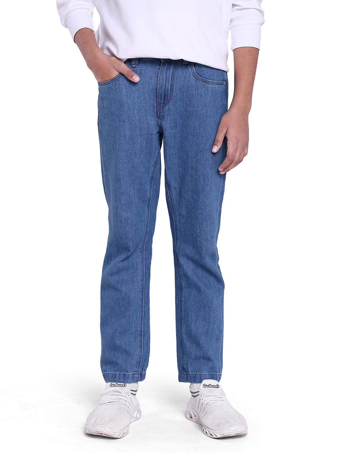 

Rare Ones Boys Solid Slim Fit Jeans, Blue
