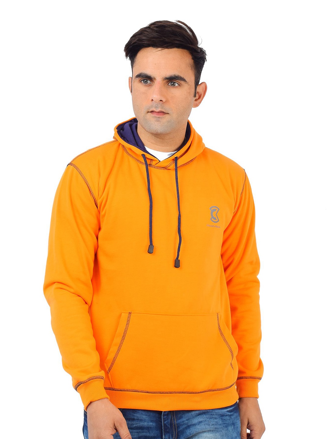 

Chanda Khuba Men Hooded Sweatshirt, Mustard