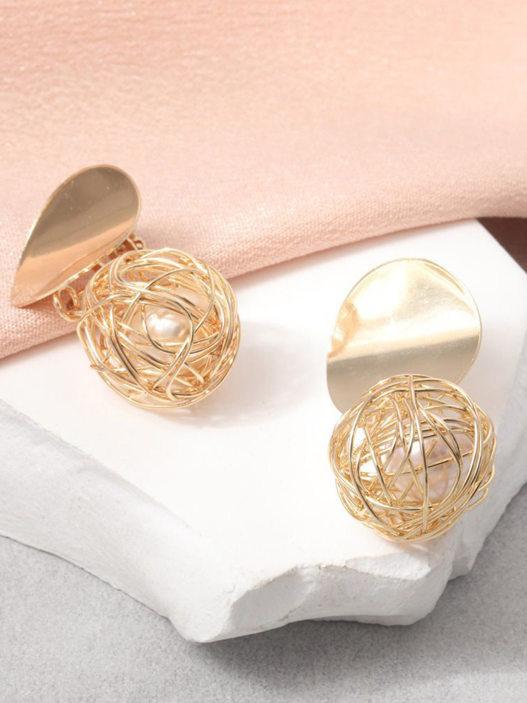 

Palli Creation Circular Drop Earrings, Gold