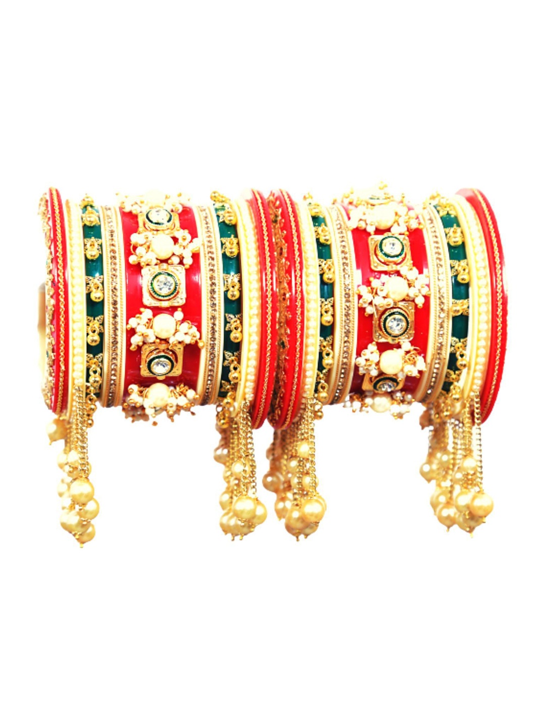 

Align Set Of 2 Gold-Plated Stone Studded Bangles