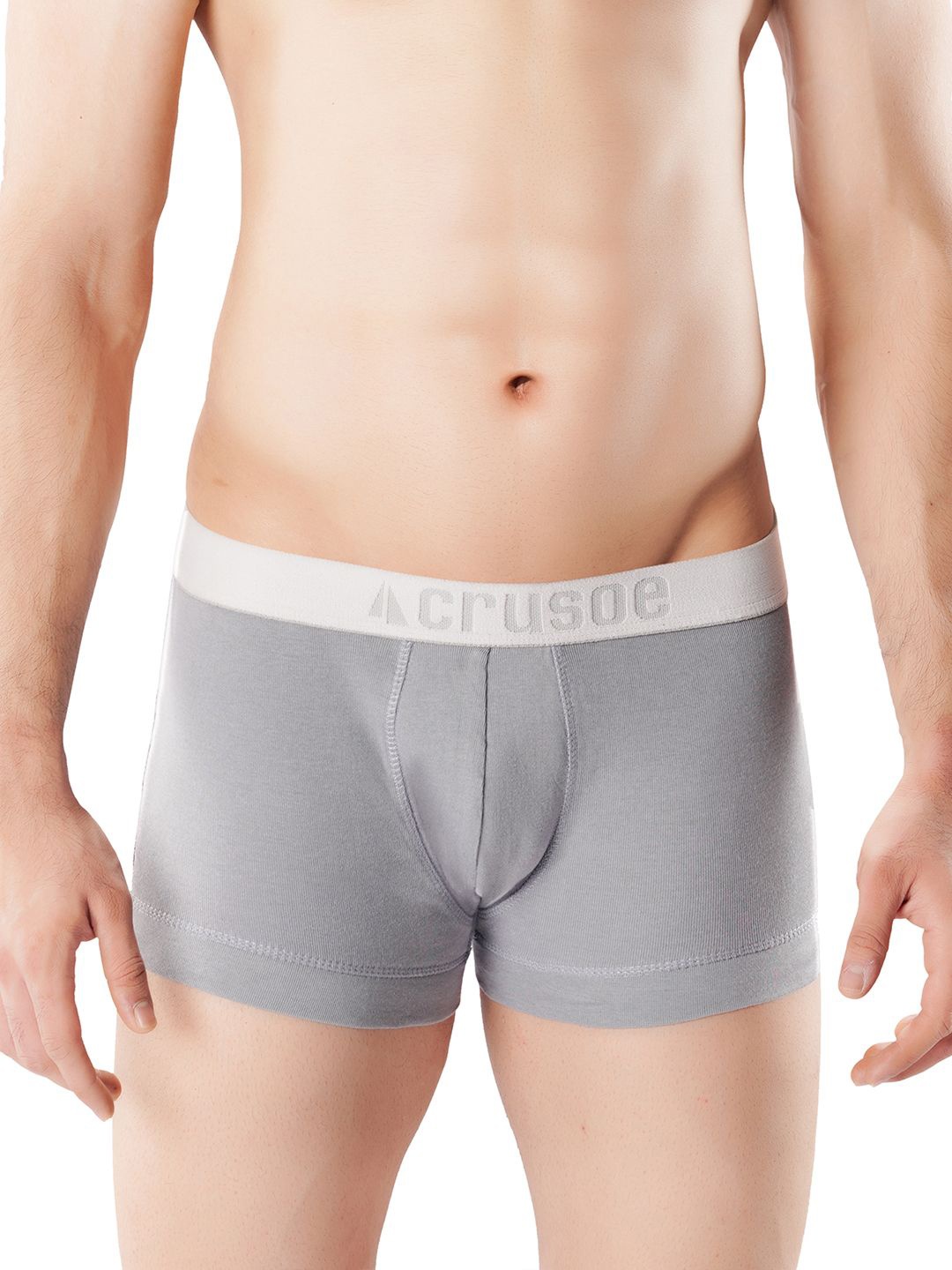 

Crusoe Pack of 2 Men Cotton Antimicrobial TrunksCRU-1034-184, Grey
