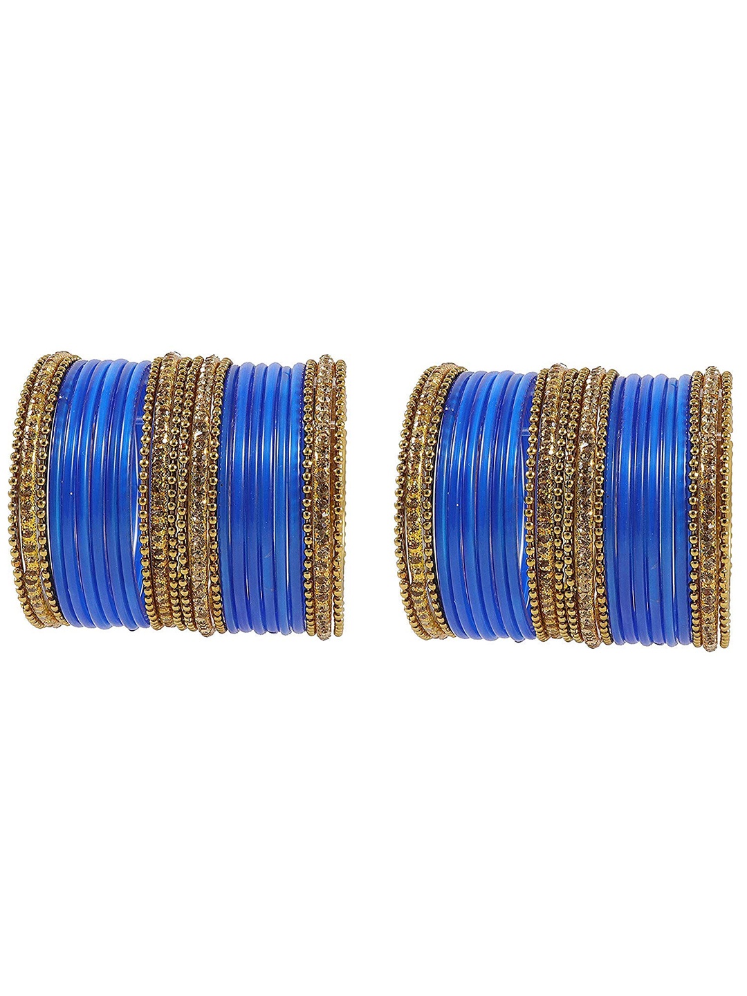 

ZULKA Set of 12 Gold Plated Metal Bangles with BallChain Linked for women, Rose gold
