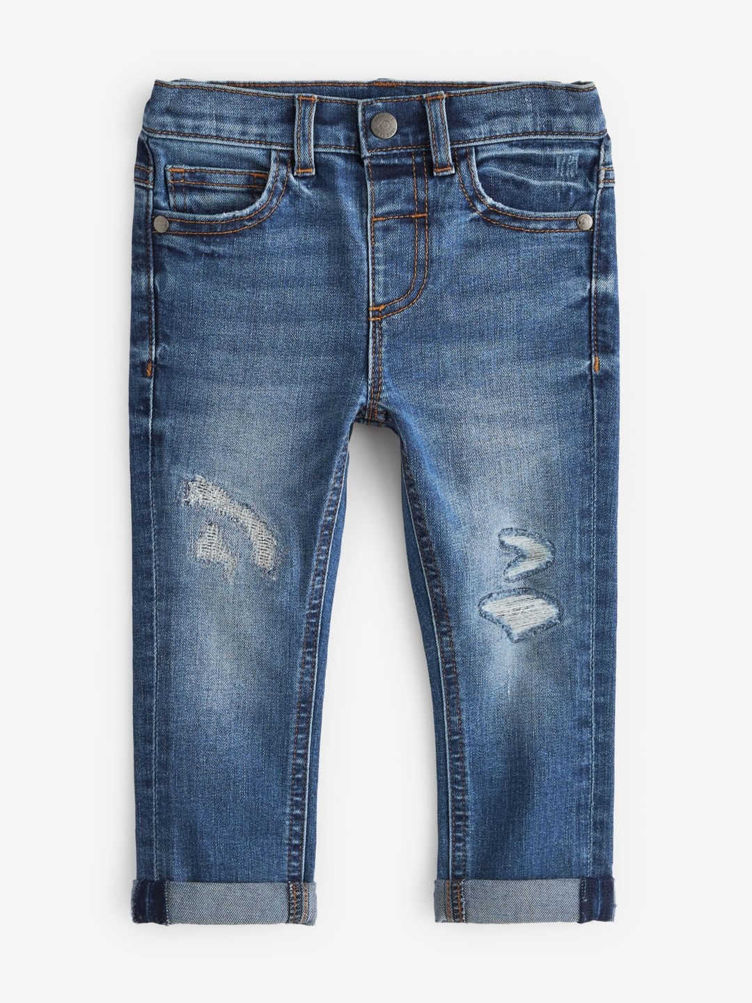 

NEXT Boys Mildly Distressed Light Fade Stretchable Jeans, Blue