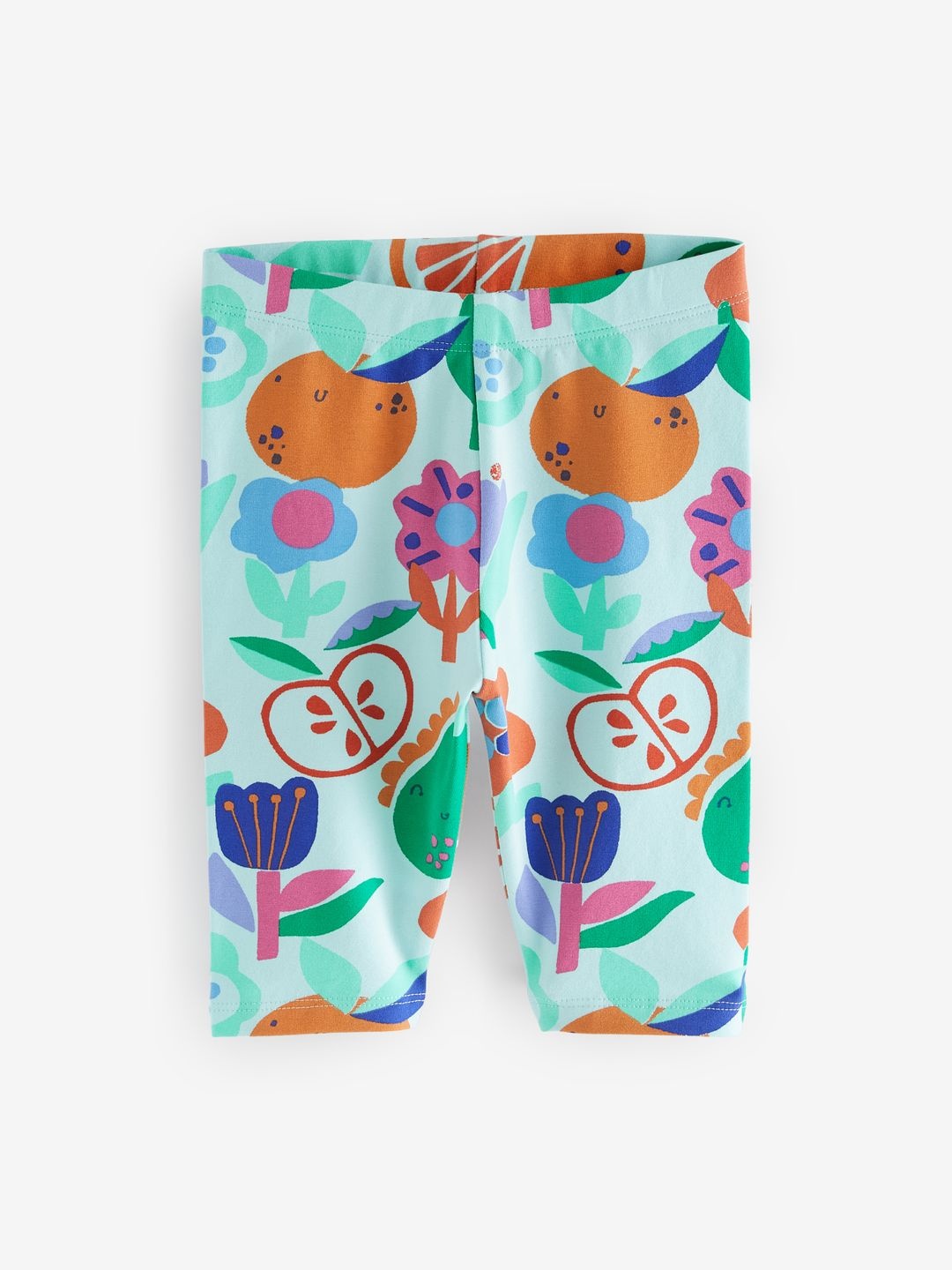 

NEXT Girls Floral Printed Cropped Leggings, Blue