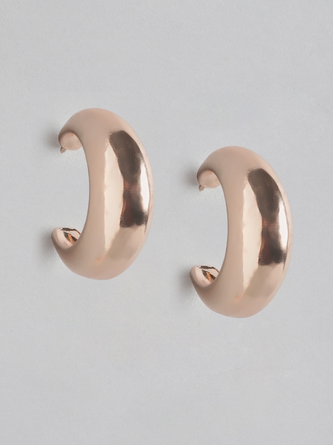 

Forever New Pack of 2 Rose Gold Plated Classic Half Hoop Earrings