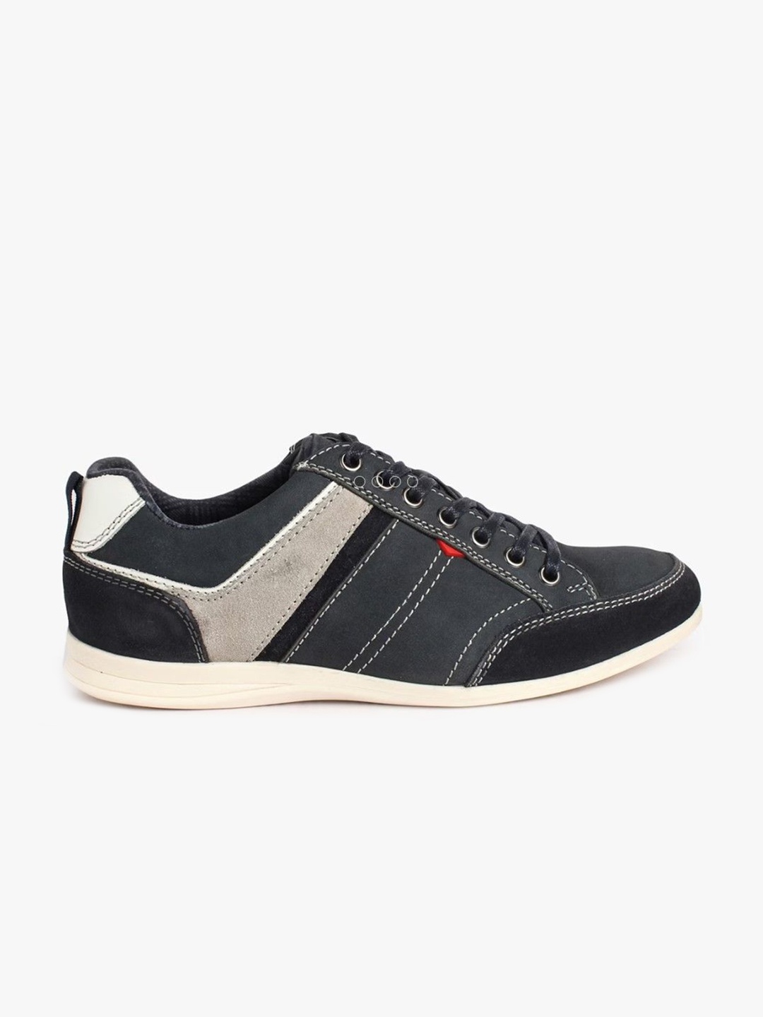 

Lee Cooper Men Colourblocked Leather Lace-Ups Driving Shoes, Navy blue