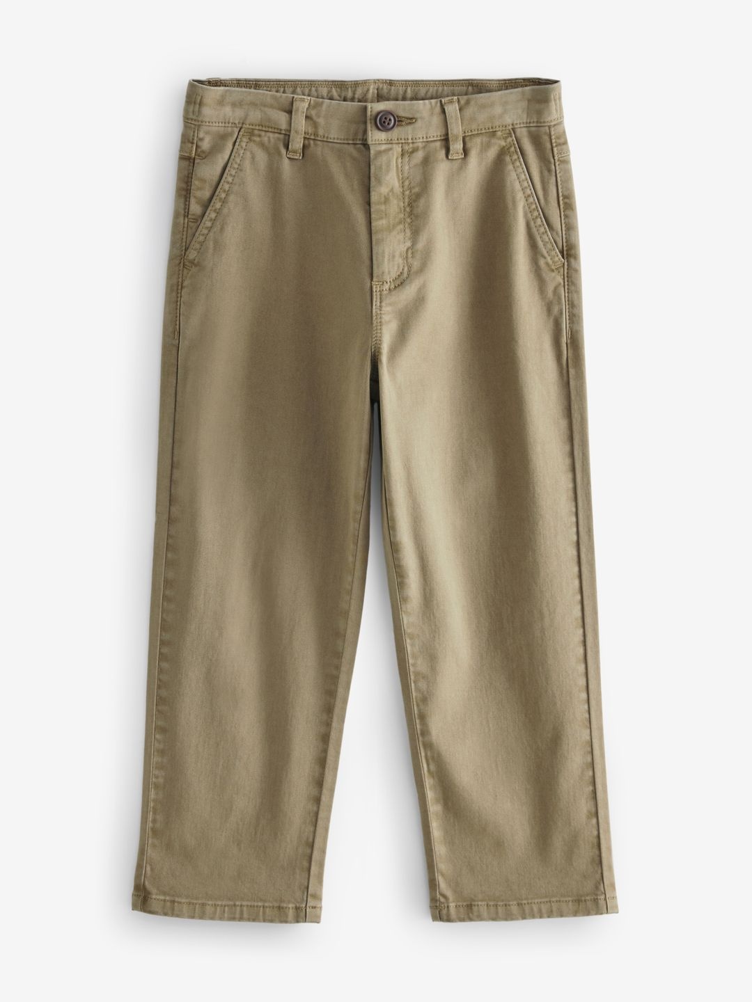 

NEXT Boys Loose Fit Cotton Chinos Trousers, Khaki