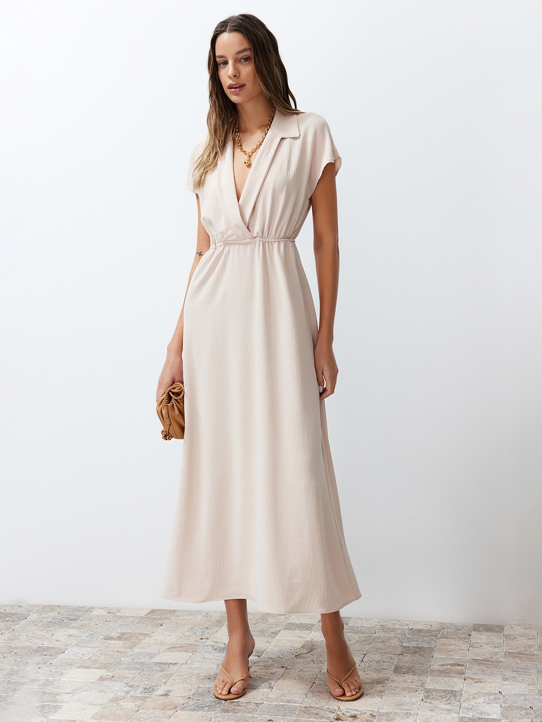 

Trendyol Solid Maxi Dress, White
