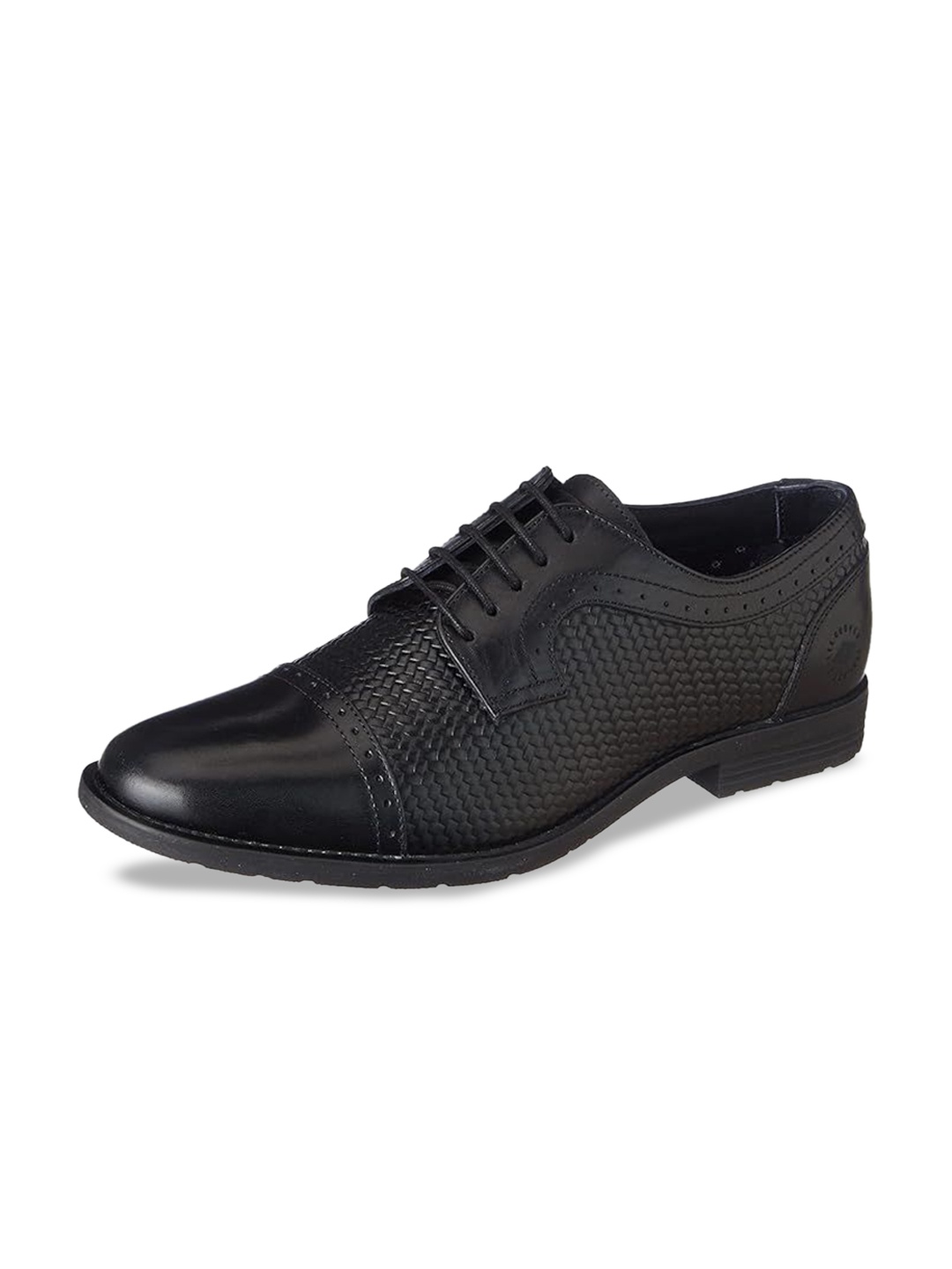 

Lee Cooper Men Leather Lace - Ups Formal Oxfords, Black