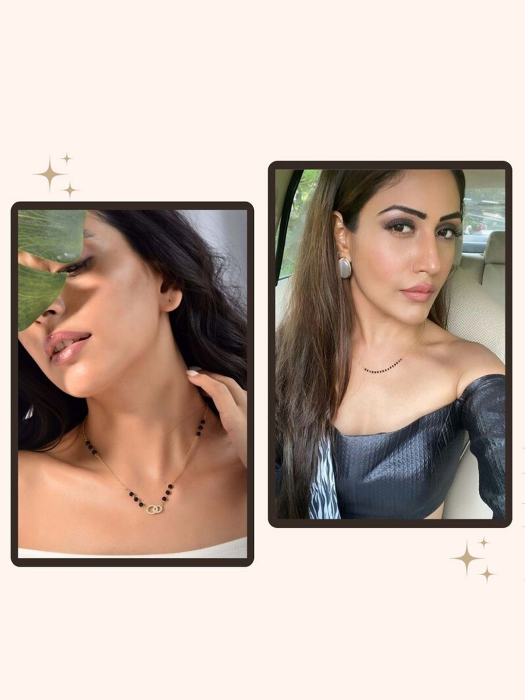 

Wynona Gold-Plated Artificial Stones and Beads Mangalsutra