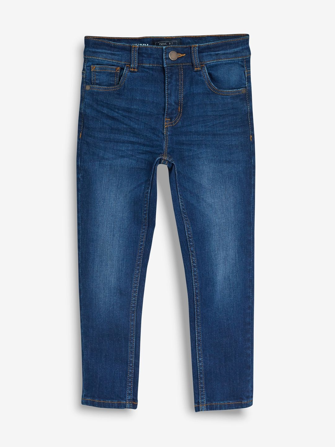 

next Boys Blue Slim Fit Mid-Rise Clean Look Jeans