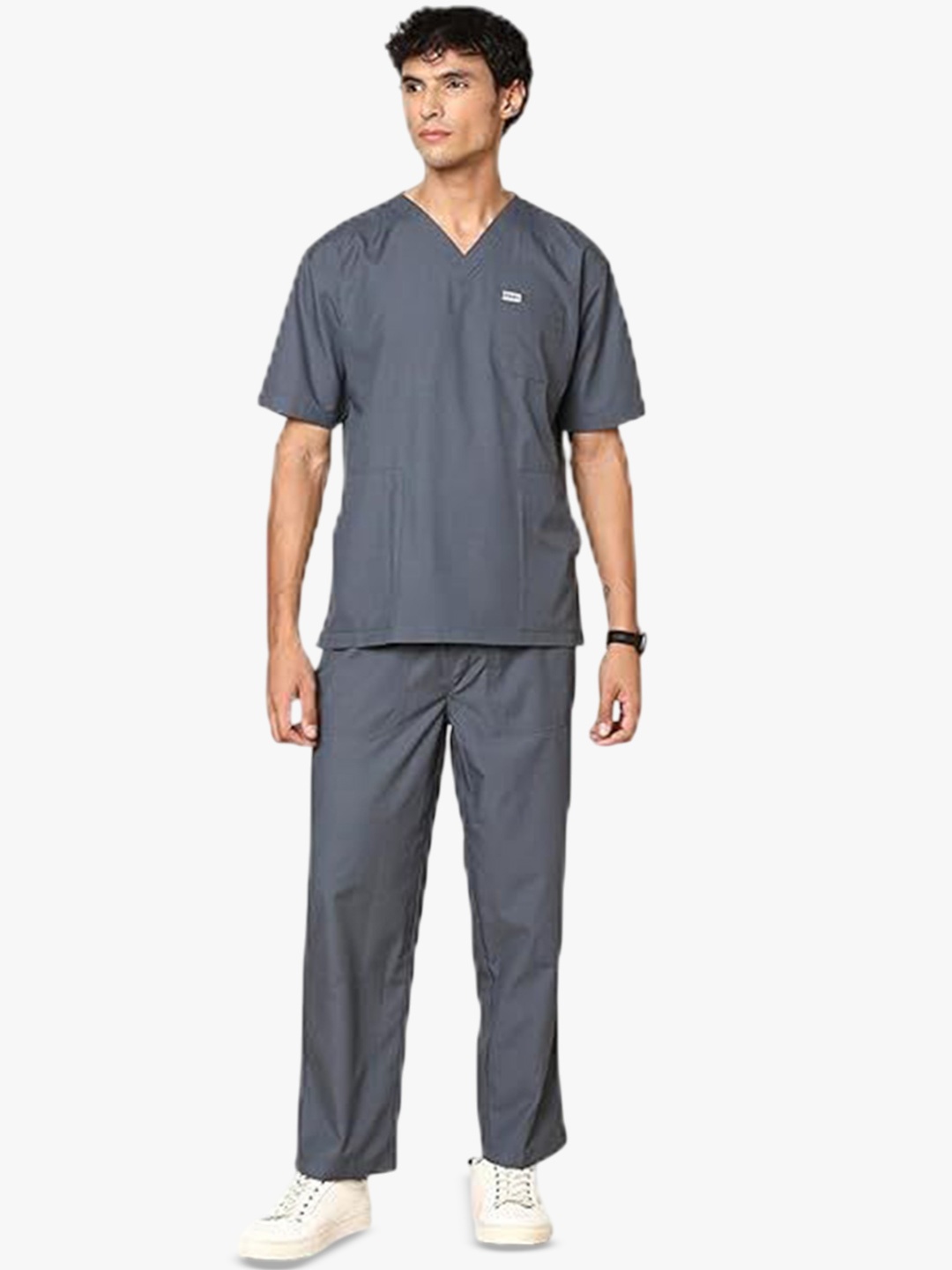 

KNYA Men Classic Active Scrub Suits For Doctors, Grey