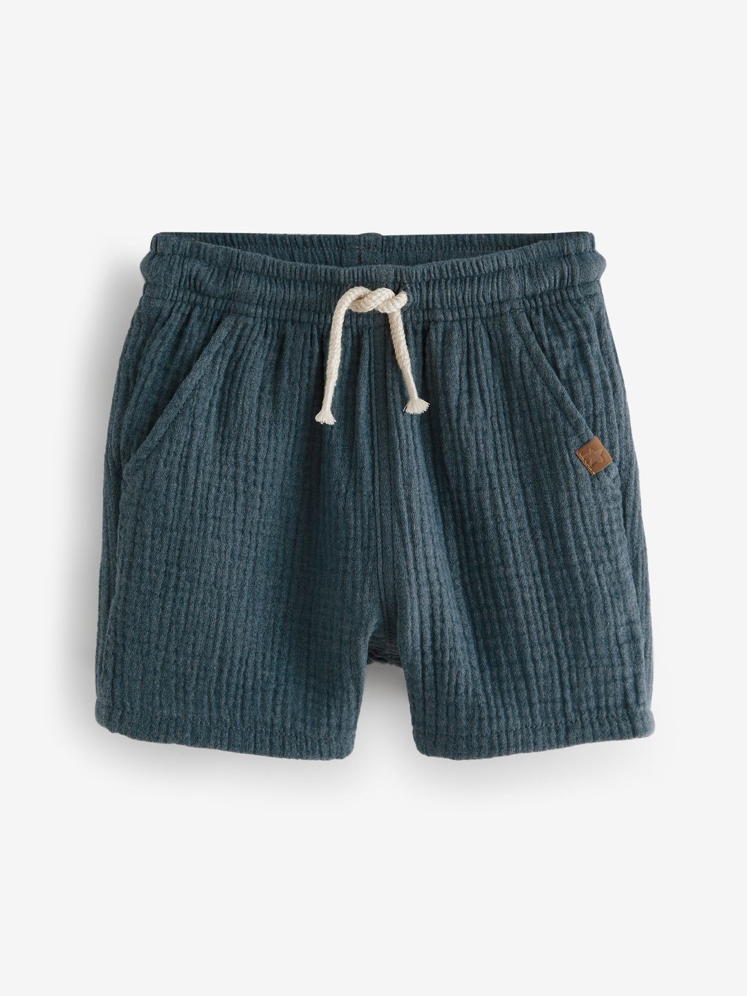 

NEXT Boys Soft Textured Pure Cotton Shorts, Navy blue