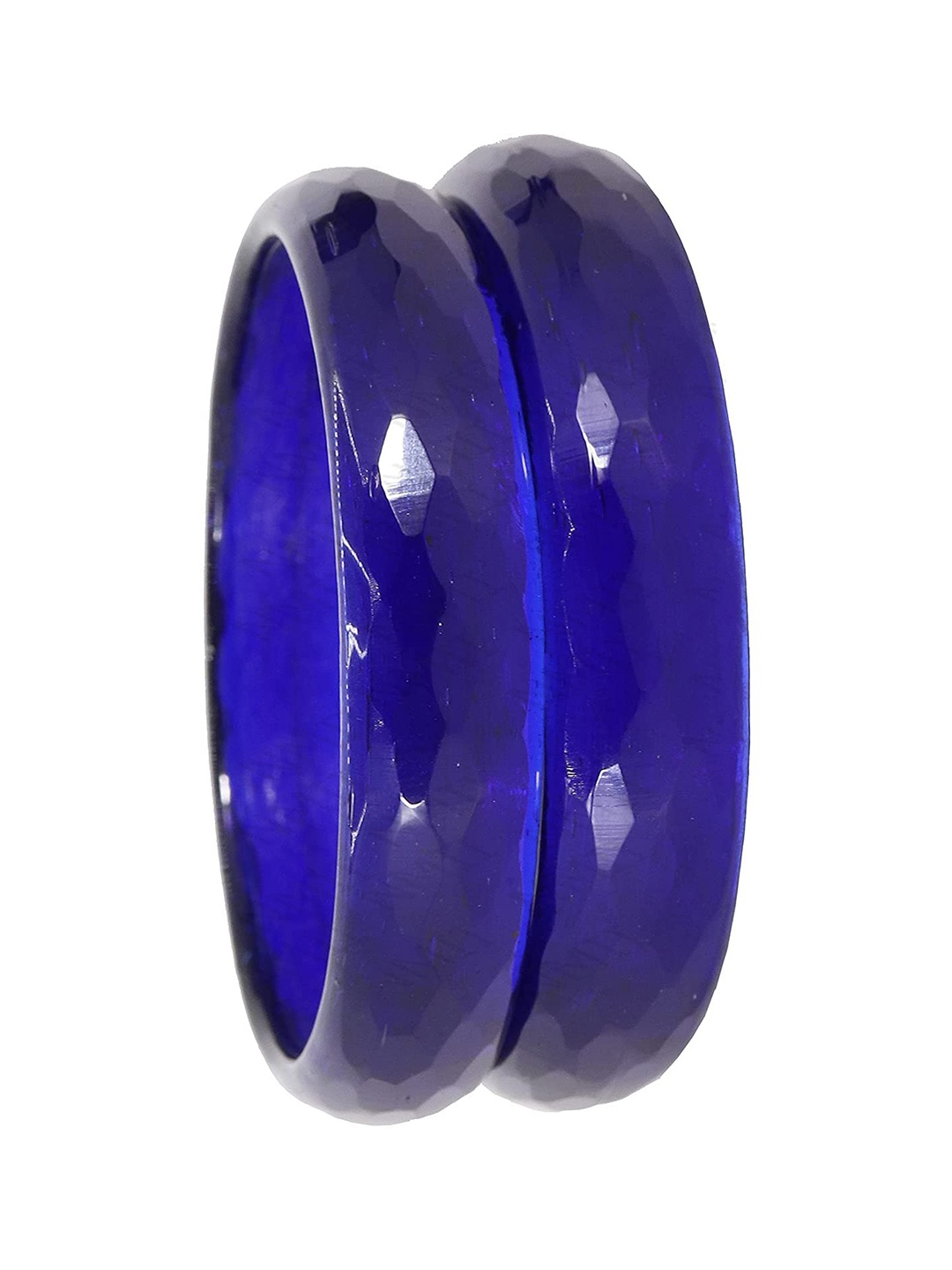 

ZULKA Set of 4 Glass Bangles, Blue