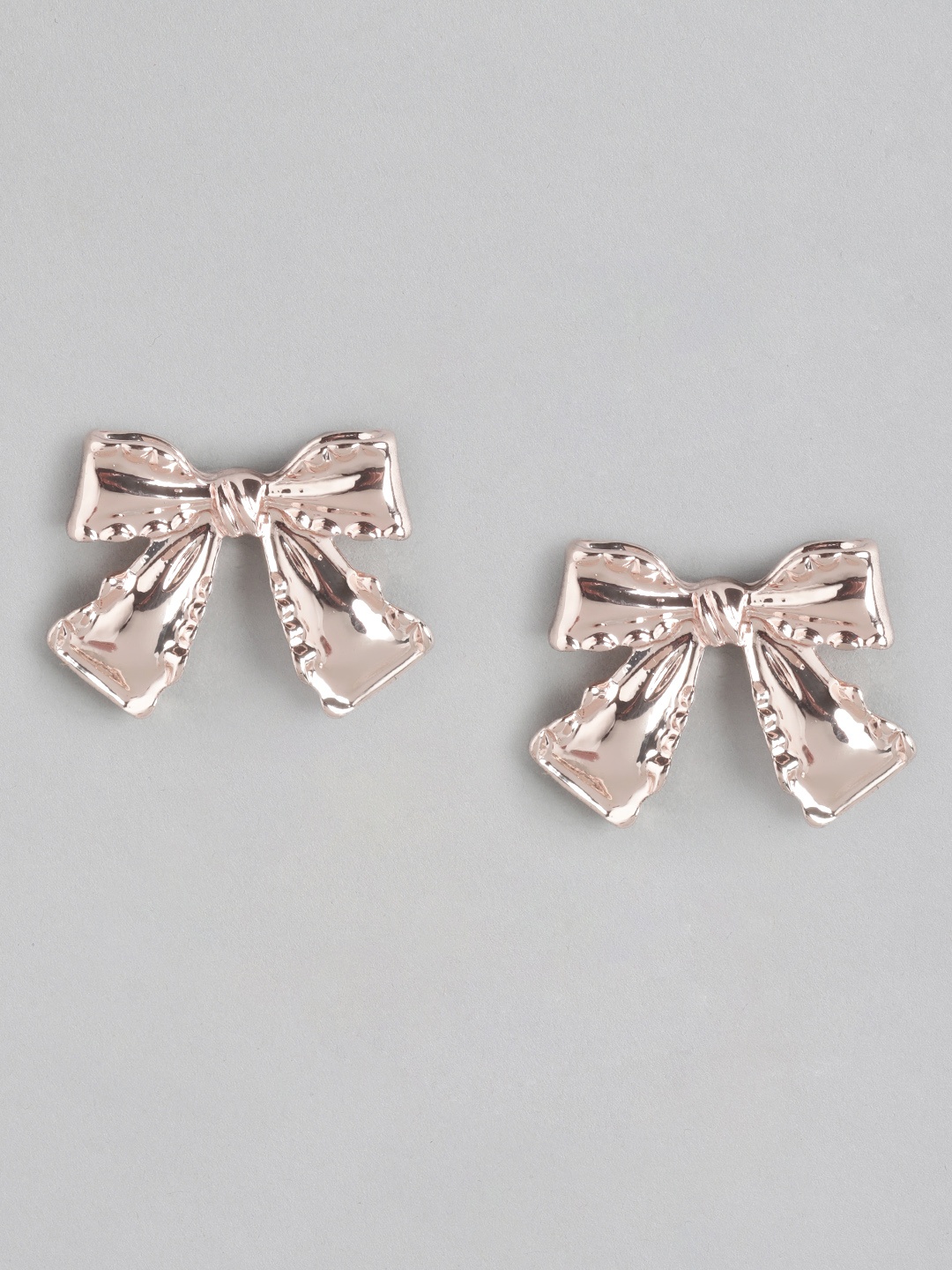 

Forever New Rose Gold Plated Bow Contemporary Studs Earrings