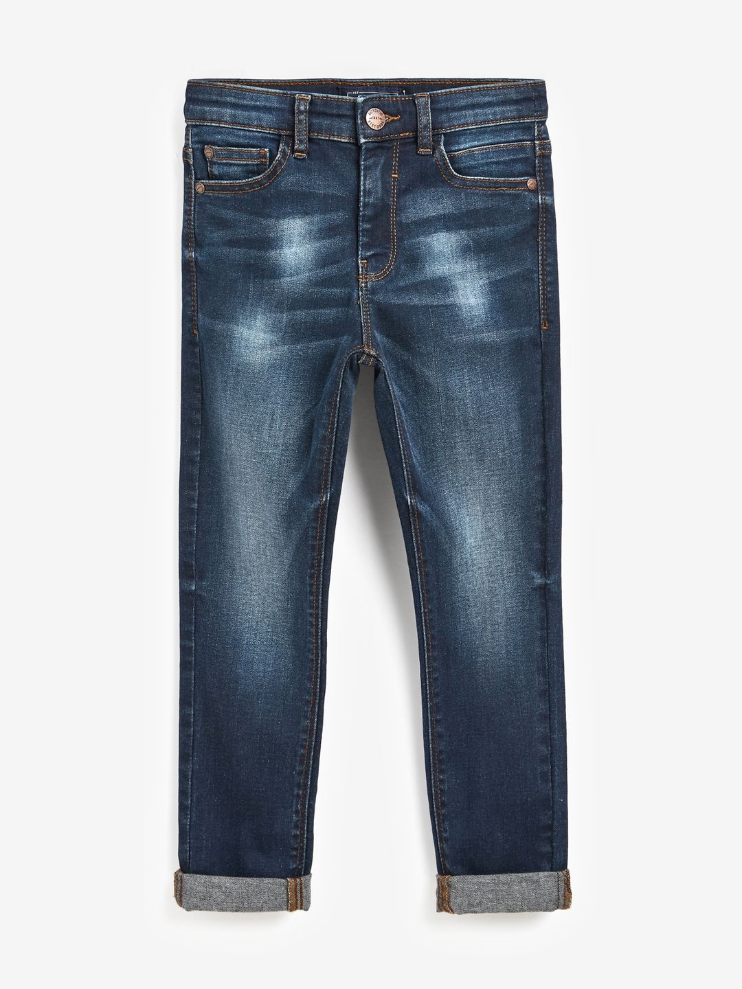 

NEXT Boys Skinny Fit Light Fade Stretchable Jeans, Navy blue