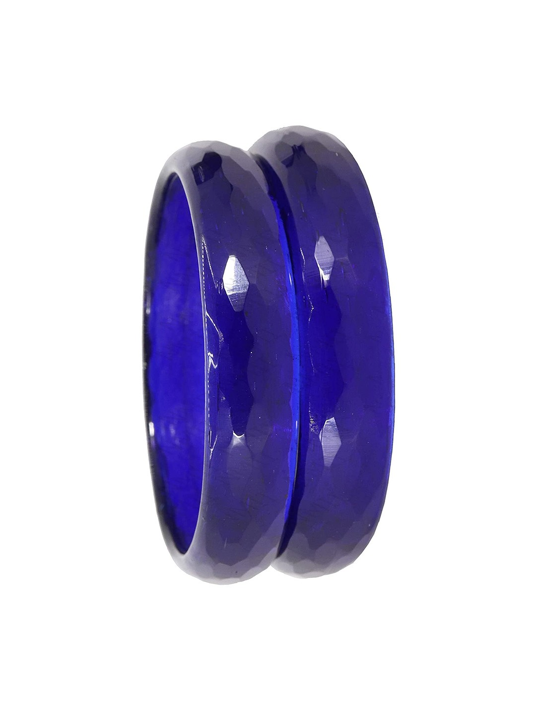 

ZULKA Set of 2 Textured Bangles, Blue