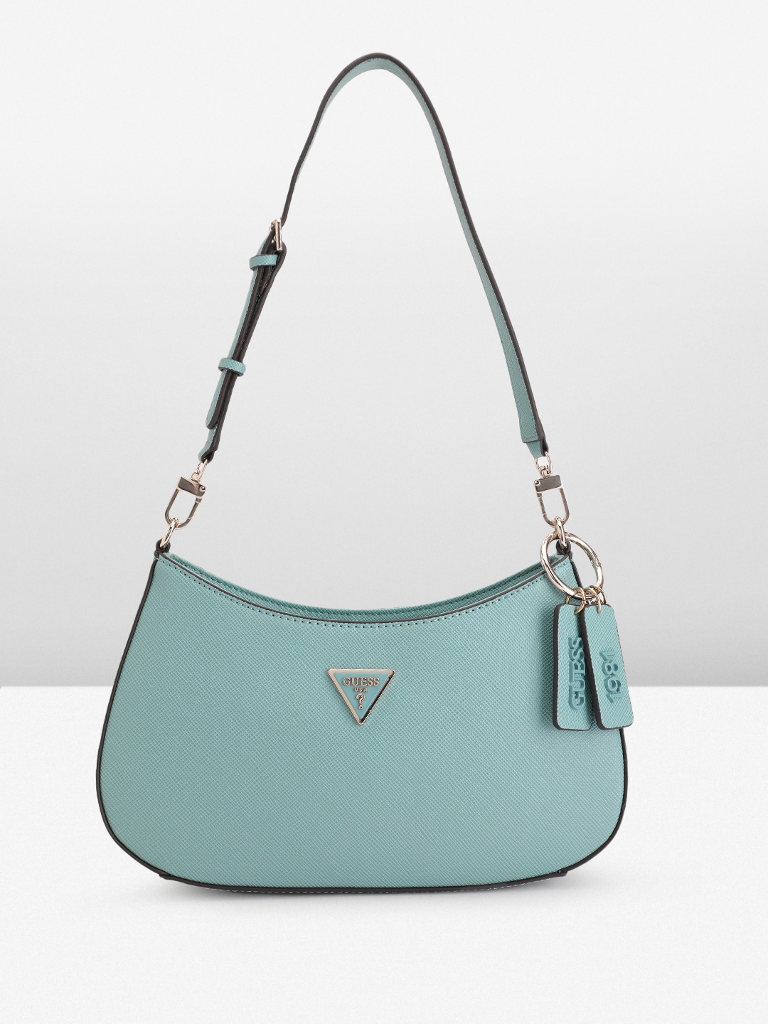 

GUESS Textured PU Structured Shoulder Bag, Blue