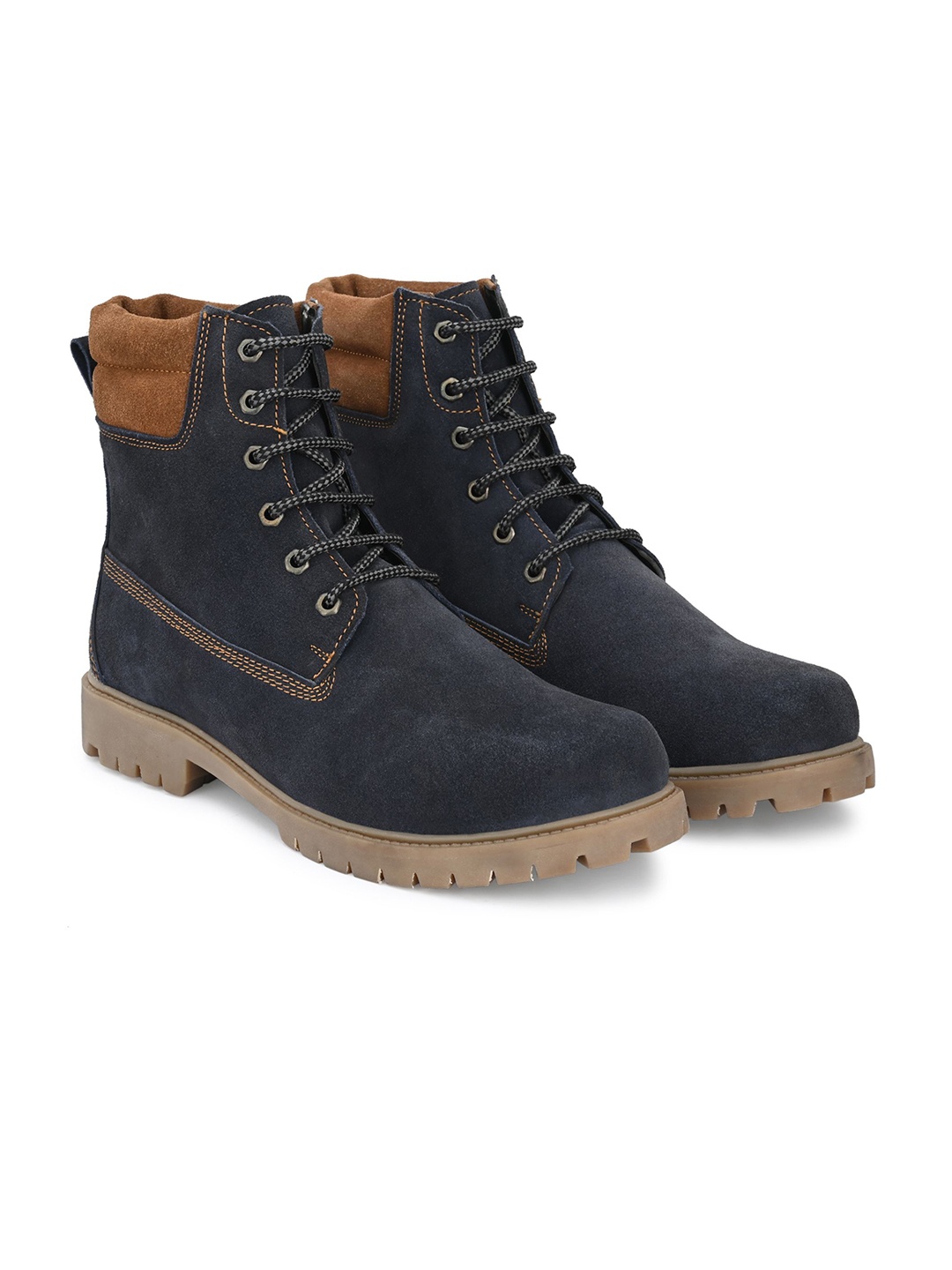 

The Roadster Lifestyle Co Men Lace - Ups Casual Boots, Navy blue