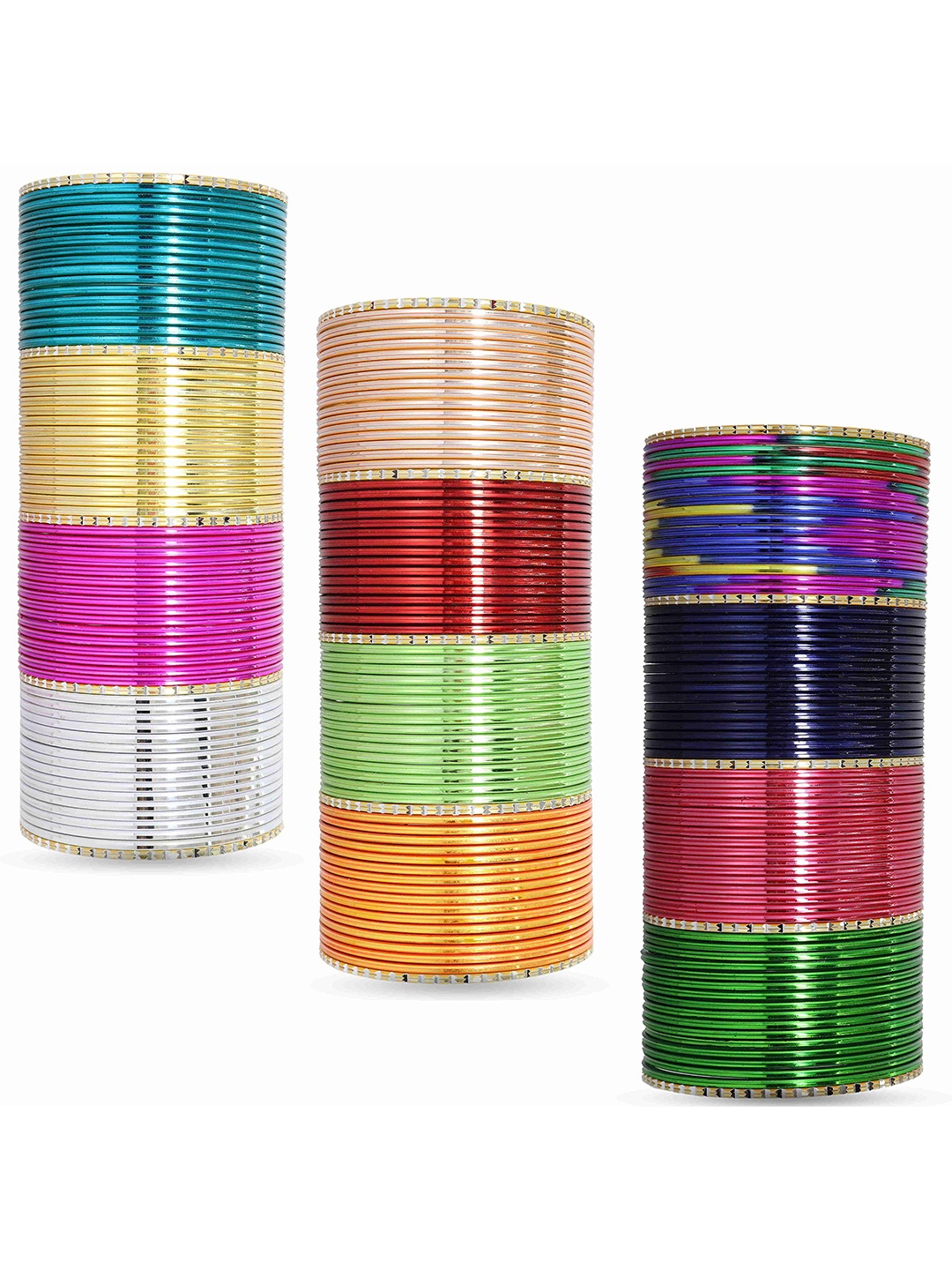 

ZULKA Set of 144 Glossy Finished Bangle, Multi