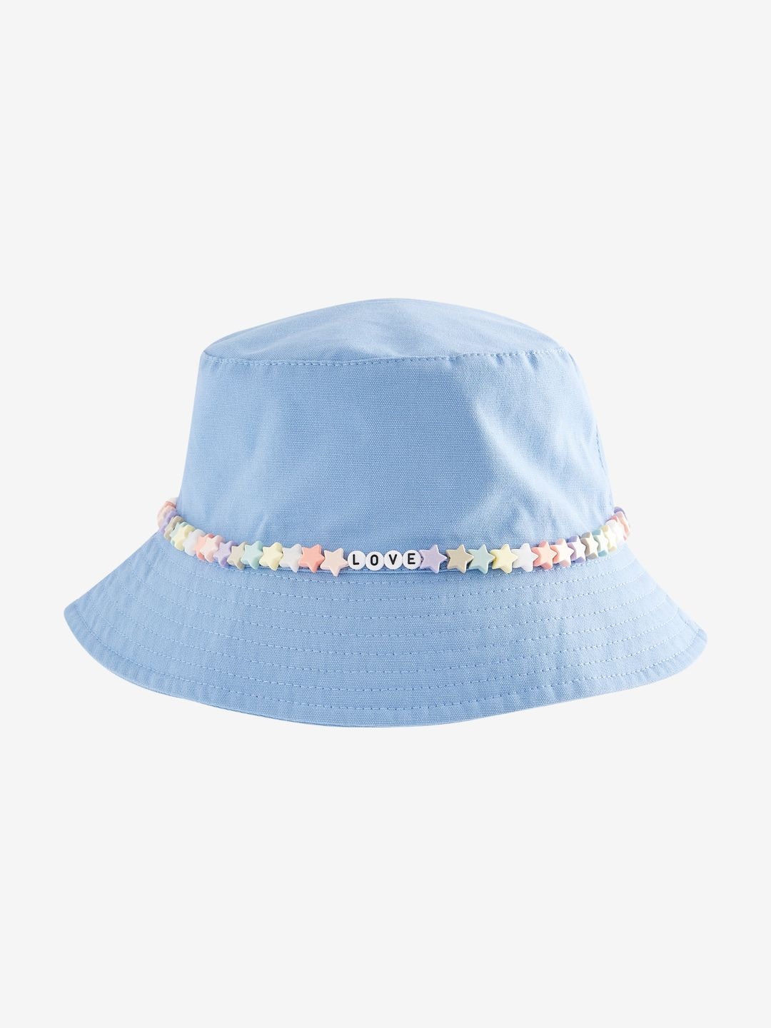 

NEXT Girls Beaded Bucket Hat, Blue