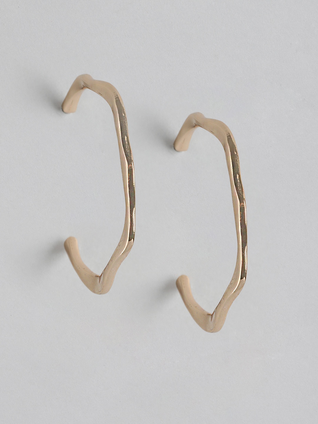 

Forever New Gold Plated Contemporary Half Hoop Earrings