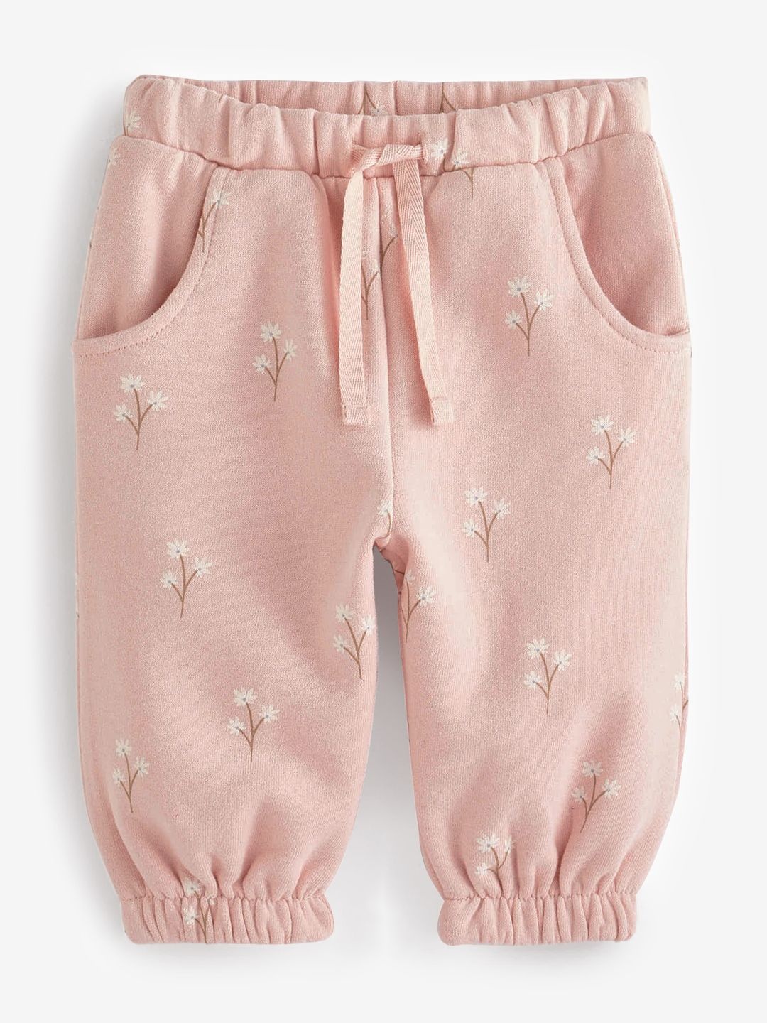 

NEXT Girls Floral Printed Joggers Trousers, Pink