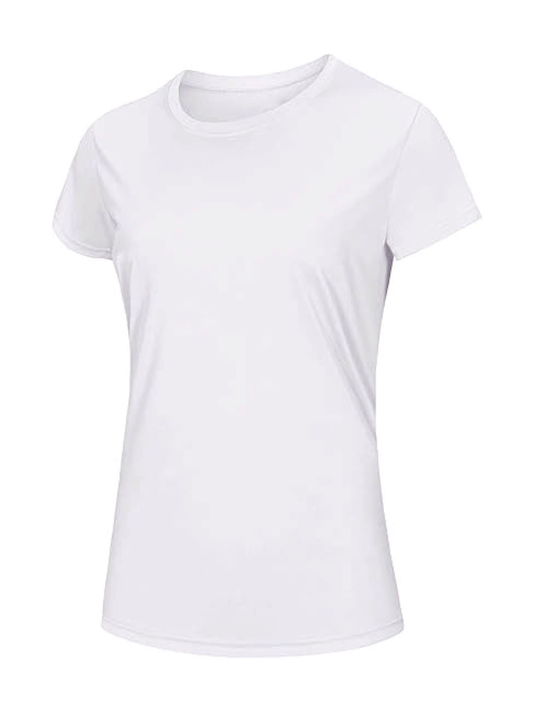 

Diving Deep Women Dri-Blend Solid Round Neck Cotton T-shirt, White