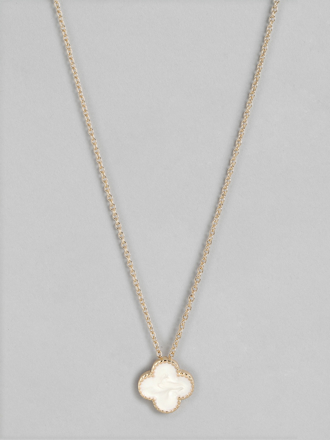 

Forever New Gold-Plated Enamelled Floral Pendant Necklace