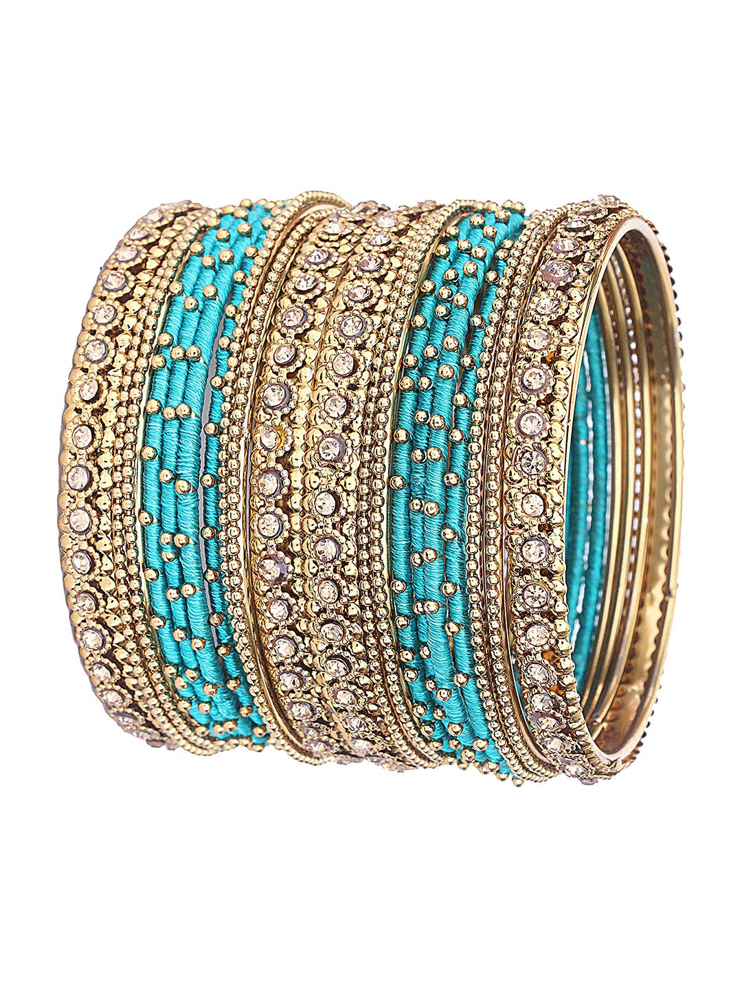 

ZULKA Set of 28 Metal with Zircon Studded Bangles, Orange