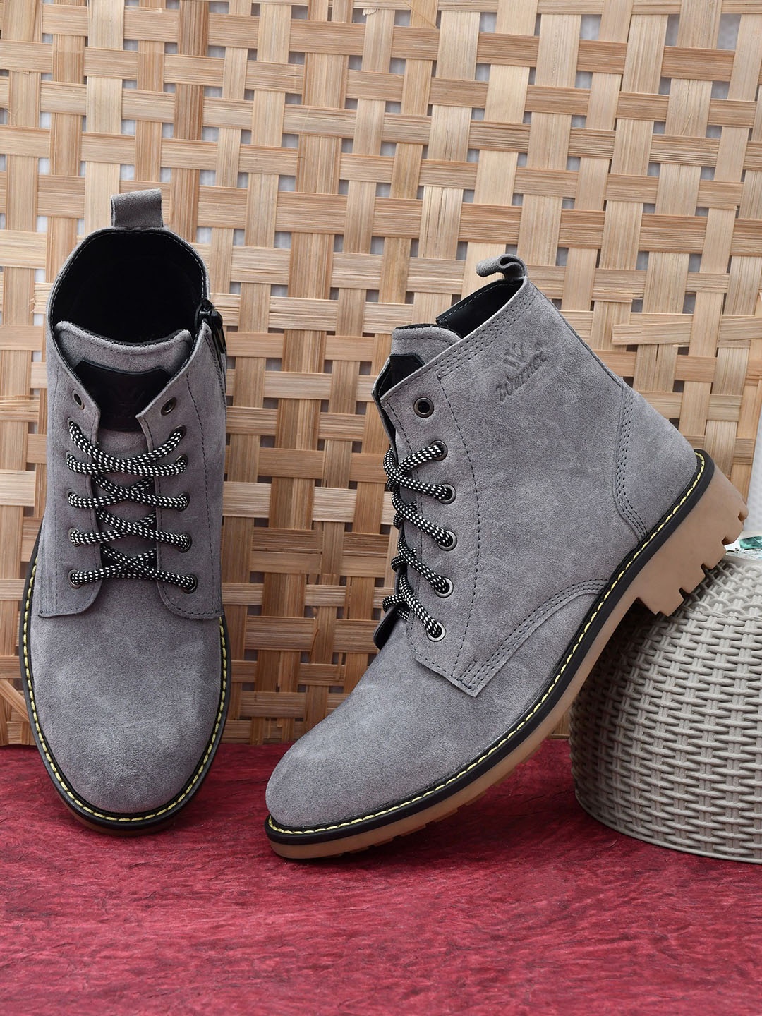 

Warnex Men Lace - Ups Chelsea Boots, Grey
