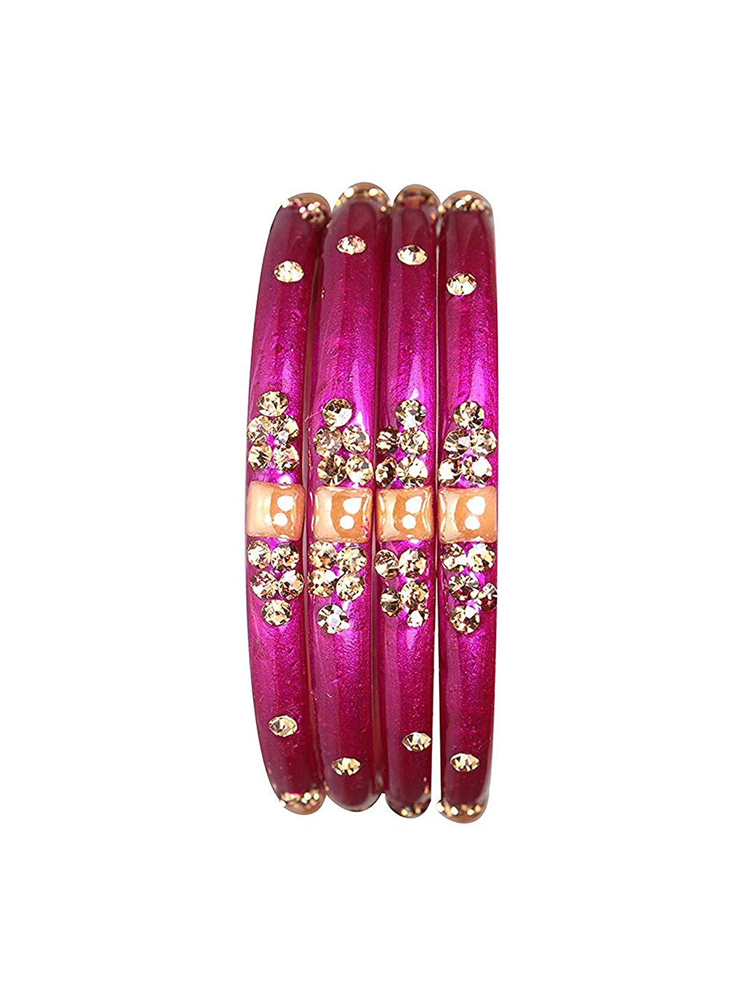 

ZULKA Set Of 12 Bangles Non Precious Metal and Silk Thread Latkan Bangle, Multi