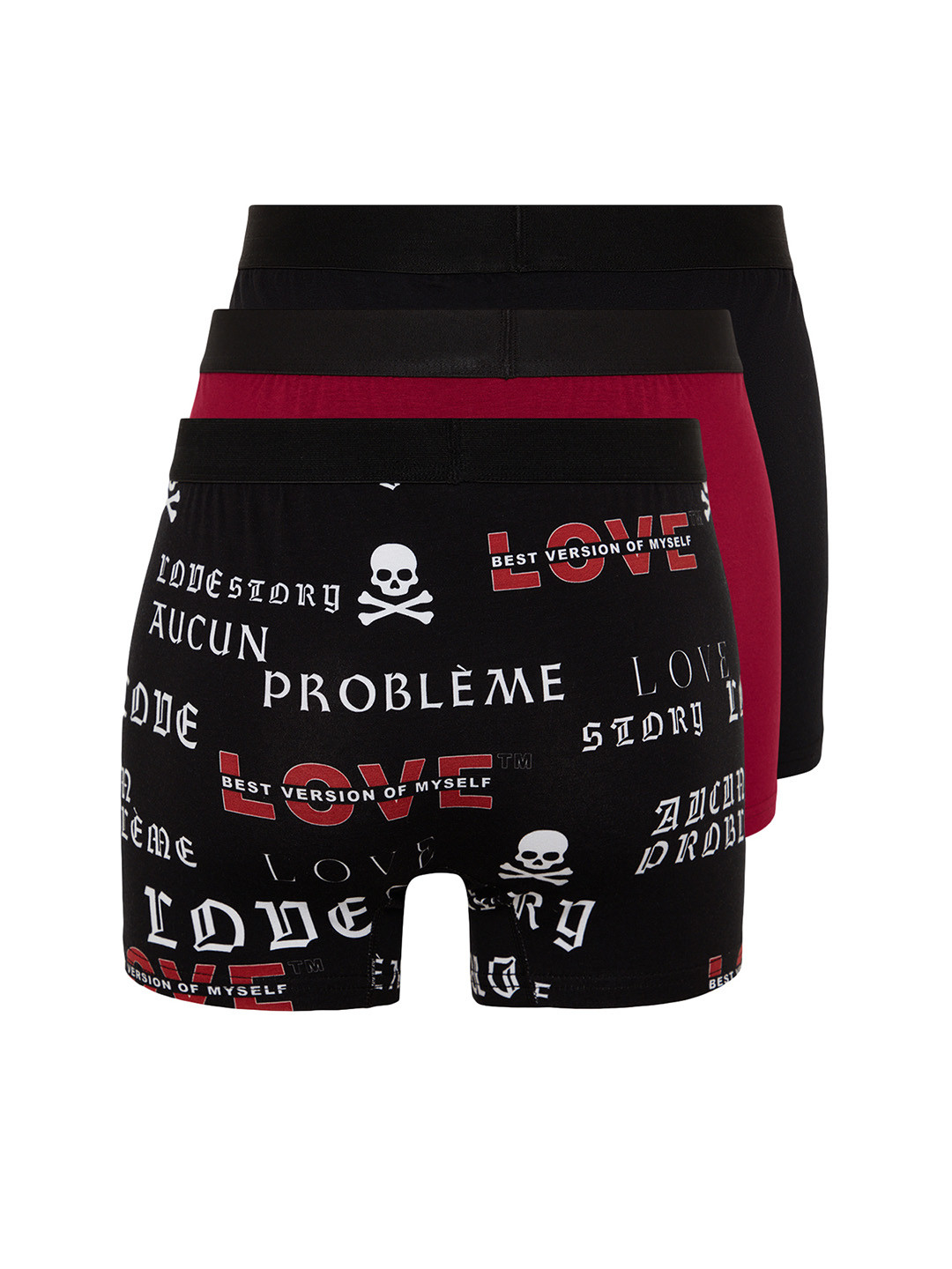 

Trendyol Pack Of 3 Printed Trunks- 970158405-Black