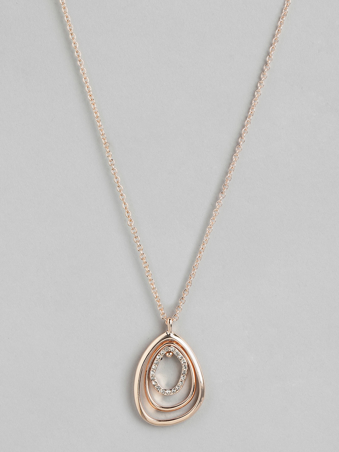 

Forever New Rose Gold-Plated Artificial Stone Studded Necklace