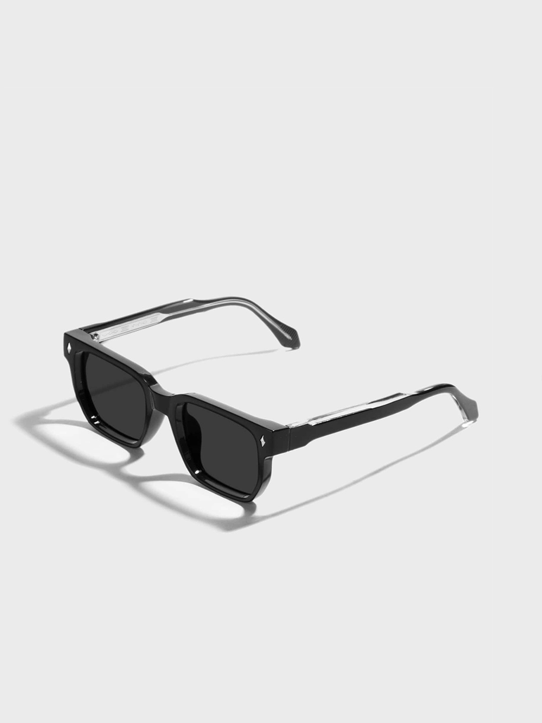 

SAM & MARSHALL Unisex Square Sunglasses with UV Protected Lens LONAR_WHITE_2854, Black