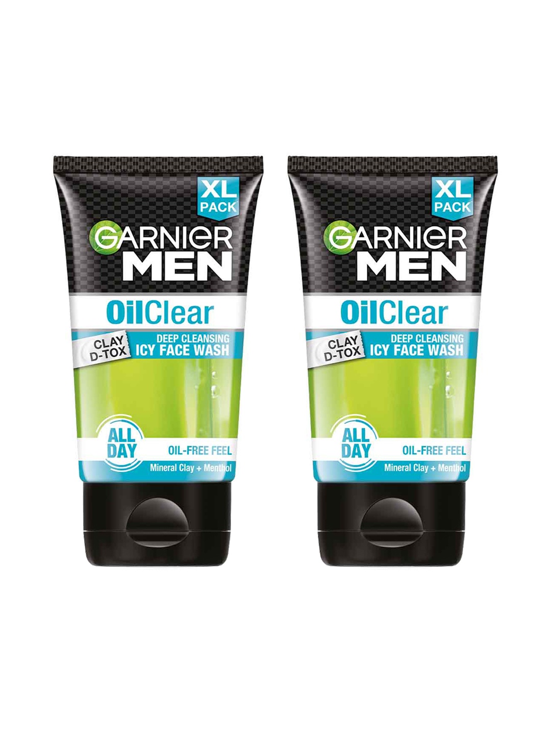 

Garnier Set Of 2 Men Oil Clear Deep Cleansing Face Wash - 150g each, Black