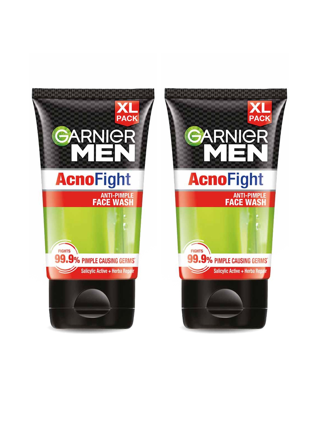 

Garnier Set Of 2 Men Acno Fight Anti Pimple Face Wash - 150g each, Black